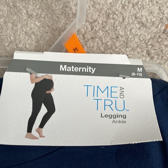 *NEW* Time And Tru Navy Blue Maternity Legging - Picture 2 of 4